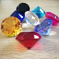 50mm Colors Cut Glass Giant Crystal Diamond Shaped Paperweight Decor Diy Jewelry Craft Gemstone Wedding Christmas Ornament Gifts
