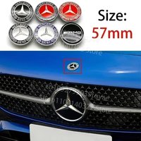 57mm Car Metal Flat Hood Emblem Front Badge Logo Sticker For Mercedes Benz W212 W213 W205 W177 W247 W176 CLS CLA CLK CLG GLS