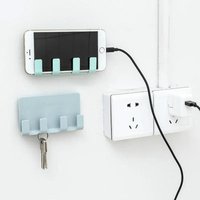 1 Pcs Mobile Phone Charging Stand Mobile Phone Stand Charging Stand Wall Seamless 4 Hooks Storage Rack