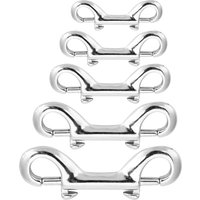 Diving Clip Double Ended Snap Diving Hook Silver Durable Stainless Steel Double Ended Clip Hook Bolt Snap Scuba Diving Buckle