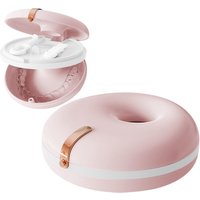 Doughnut Design 2 Layers Invisible Braces Box Simple Style Denture Storage Box Portable Remover Chewies Cleaning Container Case