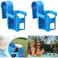 Plastic Water Cup Hanging Holder Swimming Pool Container Hook for Above Swimming Pool Side Beverage Drinks Beer Storage Shelf