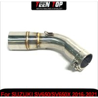 For SUZUKI SV650 SV650X Middle Link Pipe 51MM Motorcycle Stainless Steel Mid Tube SV 650 2016-2021 Stainless Steel Exhaust Pipe