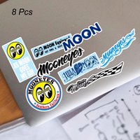 8 Pcs/Set Moon Series Blue Matte Decal Waterproof Laptop Stickers Car Skateboard Helmet Luggage Pitcher Pegatinas Vinyl Material