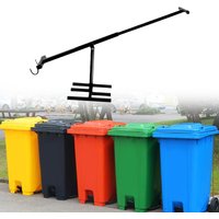 Manual Trash Compactor Tool Heavy Duty Long Handle Trash Can Hand Operated Iron Waste Bin Compacto Waste Recycling Press Tool