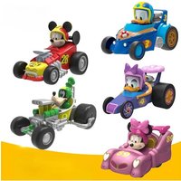 Cartoon DSN 13cm Mickey Mouse Kawaii Inertial Car Minnie Donald Duck Daisy Goofy Cosplay Pull Back Car Simulation Birthday Gift