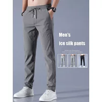 2024 Spring and Summer New Men's Fashion Leisure Sports Running Speed Dry Pants Thin Elastic Fitness Pants Training Pants