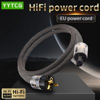 YYTCG HIFI Power Cord OFC Cable 1m/1.5m EU/US Series Connection for Audio Power Amplifier Filter