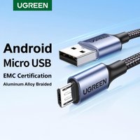 UGREEN USB-A To Micro USB Cable 2A Charger Fast charging data Braided wire Android mobile phone cable 25cm 50cm 1m 2m Short Long