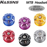 HASSNS Mountain Bike Headset 44mm MTB Tapered Headset Bicycle Steering Bearing 1 1/8 Integrated With Cap Straight Tube Fork