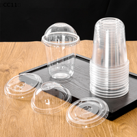 10Pcs/set Durable Plastic Yogurt Parfait Cups 500ml With Lids Pudding Cups Clear Storage Can Kitchen Accessories〔CC11〕