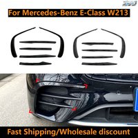 Front Bumper Lip Splitter Chin Spoiler for Mercedes Benz E-Class W213 S213 2016-2023 AMG Line Accessories
