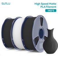 SUNLU PLA Classic 3D-Filament 1,75 mm 600 mm/s Hochgeschwindigkeits-Matt-PLA-Filament, verwicklungsfrei, für die meisten FDM-3D-Drucker, schneller Versand