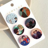 H-Heartstopper Movie Exquisite Tinplate Brooches Sleek Badge Lapel Pins For Bag Accessories Practical Souvenir Gifts