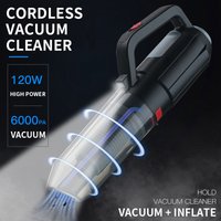6000PA Multifunctional Car Vacuum Cleaner High-power Wireless Vacuum Cleaner with Lighting for Home and Car 12V