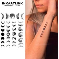 Moon form Temporary Tattoo,Lasts To 15 Days New Technology Magic Waterproof Semi Permanent Sticker.