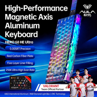 AULA HERO68 Ultra Pro Magnetic Switch Gaming Keyboard Wired Full CNC Aluminum Rapid Trigger 8KHz Low Latency Mechanical Keyboard