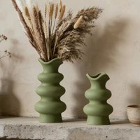2-Piece Set of Elegant Vase Collection, Multi-Color Bohemian Style Indoor Decorative Vases, Modern Aesthetic Office Decoration
