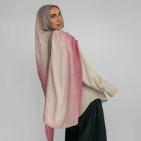 Women Gradient Polycotton Headscarf 2026 New Thin Breathable Sun Protection Wrap Shawl