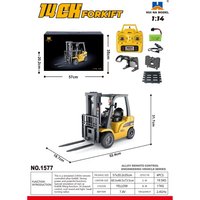 New HUINA 1577 1/14 RC Forklift 14CH RTR Electric Lifting Sound Light Effect 2.4G Remote Control Vehicel Toy Model Gifts
