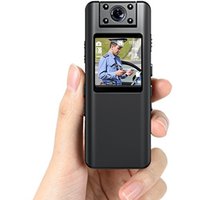 Boblov A22 1080P HD Infrared Night Vision Mini Camera with LED Screen Small Camcorder 180ยฐ Angel Bodycam Police Cam Bike Camera