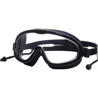 Children/Adults Fashion Big-frame Waterproof High-definition Swimming Goggles with Earplugs/ Safety Cleans Screen Eyeglasses