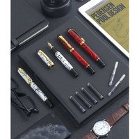 1 Business Office Metal Fountain Pen, Promotional Gift Pen, Marble Appearance Style, Stable and Elegant, Comes with Ink Converter, No Ink Included