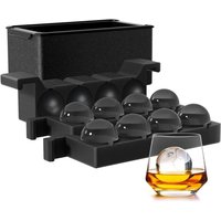 Crystal Clear Transparent Ice Cube Tray Maker Silicone Ice Sphere Ball Maker Mold for Cocktail,Whiskey & Bourbon Drinks