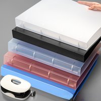 2023 NOUVEAU A4 4 trous D-type clip clip bleu PP dossier perforé transparent classeur a4 dossier
