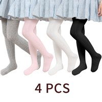 4 PCS baby toddler leggings socks kids tights Comfy Solid Color Socks for Baby Girl – Soft, Stretchy, and Medium Thickness for A