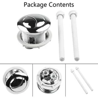 38/48/58mm Dual Push Buttons Flush Toilet Water Tank Double Crescent Shape 2 Rods Home Improvement Plumbing Fixtures