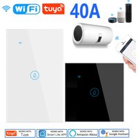 Water Heater Switches EU/UK/US/Brazil Standard 40A 8000W Voice Touch Panel Timer Alexa Google Home Wifi Sensor Smart Switch Home