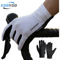 AliExpress gobygo GOBYGO Thin Lightweight Cycling Gloves SBR Palm Padding Touchscreen Fingertips Anti-Slip Shock Absorption Breathable Fishing