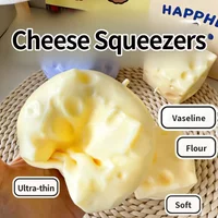 Flour Filled Square Cheese Vaseline Filling Anti Stress Relief Sensory Toy Soft Butter Squishy Fidget Slow Rising Squeeze Block