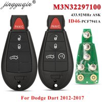 jingyuqin M3N32297100 Fobik Remote Key For Dodge Dart 2012 2013 2014 2015 2016 2017 433mhz ID46 PCF7941 Car Key Fob 56046773AA