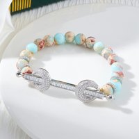 Beaded Bracelet for Women Colorful CZ Natural Stone Bangle Daily Wear Ceremony Engament Cocktail Party Jewelry Accessories