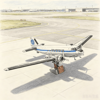 2026 In Stock Creative Airplane Building Blocks DC-3 PAN AMAirliner 1903Pcs Suitable for Birthday Gifts Home Decor