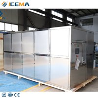 Commercial Industrial Ice Cube Maker Machine 5Ton Energy Saving 100kg Storage Include Compressor Motor Gear for Business Use