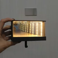 Wall Mount Car Garage Key Holder with LED Light Mirrored Garage Key Hanger for Entryway, Home, Office Keychain Storage Rack