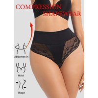 Women's Shapewear Thong Panties High Waist Flat Belly Butt Lifter Body Shaper Slimming Underwear Postpartum Belly Shaping Panty