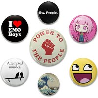 32/44/58MM Creative Tinplate Soft Button Pins Animal Icon Brooch Cute Cats Lapel Backpack Badge Accessories Pin