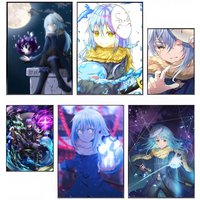 Poster HD Waterproof Self-Adhesive Wall Poster Art Vibrant Home Decor Gift That TimeI Got Reincarnated As A Slime Anime