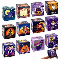 New Halloween Pumpkin Witch Ghost Mini Rubik's Cube Puzzle Thinking Toy Children's Halloween Toy Gift