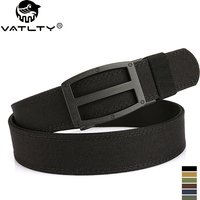VATLTY 2024 Men's Tactical Belt Zinc Alloy Automatic Buckle Sturdy Nylon Police Duty Military Gun Belt Blue Casual Belt Male