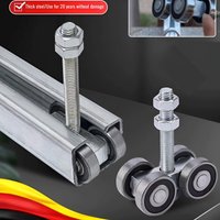 Heavy Duty Wheels Sliding Rail Fittings Easy Install Pulley System Smooth Suspension Sliding Wheels For Effortless Movement