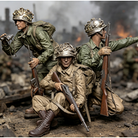 1/35 Resin Soldier model kits Need to self color and assemble(3 people)A-2299
