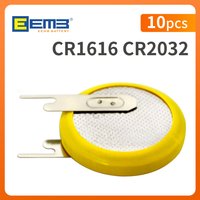 10PCS button cell CR1616 CR2032 CR2025 Battery With PCN2 Solder Tabs Coin battery Li-MnO2 Non rechargeable EEMB brand
