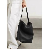 Minimalist Bucket Handbag Tote Bag Leather Commuter Shoulder Bag Large Capacity Autumn Winter Fashion Simple Women's Bag