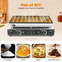 50 Holes Waffle Pancake Maker Nonstick Crepe Maker Stainless Steel Waffle Maker Pancakes Waffles Pan Electric Mini Pancake Baker