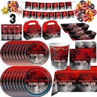 Stranger Theme Birthday Decoration Horror Movie Tableware Cup Plate Tablecloth Balloons Banner Gift Bag Snack box Party Supplies